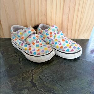 Vans Kids Sneakers with Multicolor Heart Design